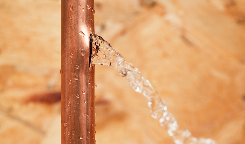 Burst pipe is one of the most common winter plumbing issues.